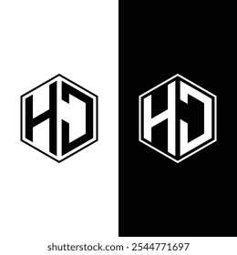 Anfangsbuchstabe HJ Logo Design Vorlage Stock Vektor