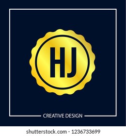 Initial Letter HJ Logo Template Design