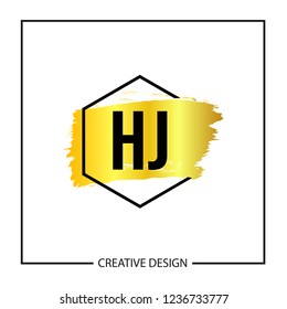 Initial Letter HJ Logo Template Design