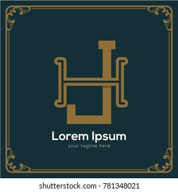Initial letter HJ logotype company name. Vector for company name.