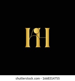 Initial Letter Hk Kh Minimal Monogram Stock Vector (Royalty Free ...