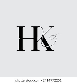 Initial letter HK logo design creative modern symbol icon monogram