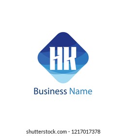 Initial Letter HK Logo Template Design