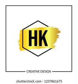Initial Letter HK Logo Template Design