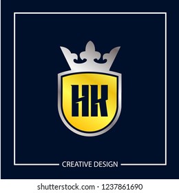 Initial Letter HK Logo Template Design