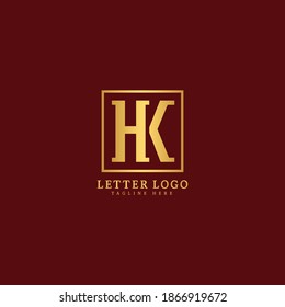 Initial Letter HK logotype company name monogram design for Company and Business logo.