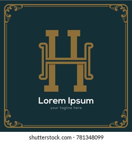 Initial letter HK logotype company name. Vector for company name.
