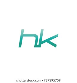 initial letter hk thin logo design