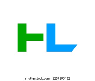 Initial Letter HL Design Logo