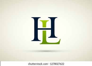 Initial letter HL and LH logo template design vector 