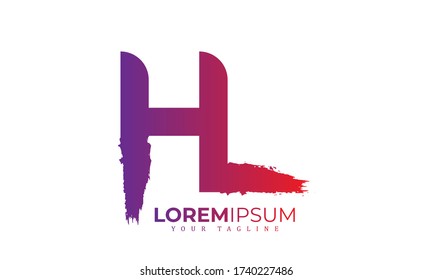 Initial letter HL and LH logo template design vector
