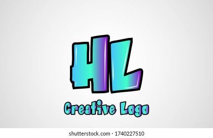 Initial letter HL and LH logo template design vector
