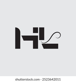 Initial letter HL logo design