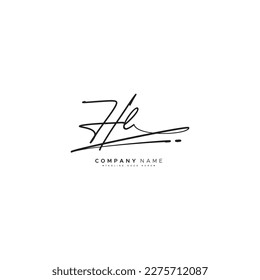 Initial Letter HL Logo - Handwritten Signature Logo