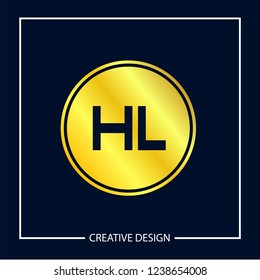 Initial Letter HL Logo Template Design