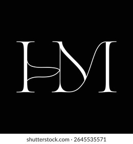 Anfangsbuchstabe HM Logo Design 
