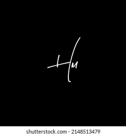Logo für den Anfangsbuchstaben Hm - handgeschriebenes Signaturlogo