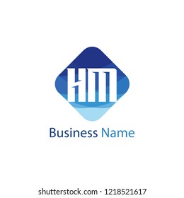 Initial Letter HM Logo Template Design