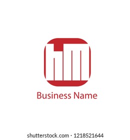 Initial Letter HM Logo Template Design