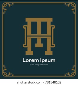 Initial letter HM logotype company name. Vector for company name.