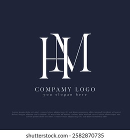 Initial letter HM and MH modern monogram and elegant logo design