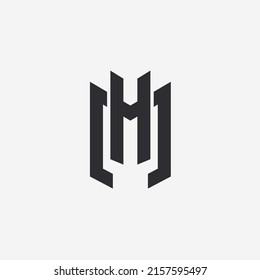 Initial Letter Hm Monogram Logo Template Stock Vector (Royalty Free ...