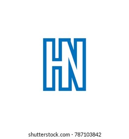 Initial Letter HN Linked Logo Design