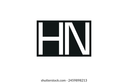 Initial Letter HN Logo Design. HN Logo Design. Kreatives und modernes HN Logo.