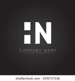 Initial Letter HN Logo - Minimal Vector Logo