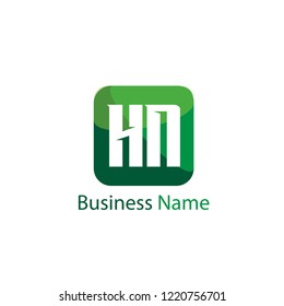 Initial Letter HN Logo Template Design