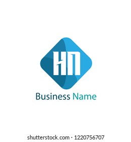 Initial Letter HN Logo Template Design