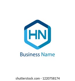 Initial Letter HN Logo Template Design