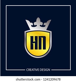 Initial Letter HN Logo Template Design