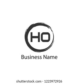 Initial Letter HO Logo Template Design