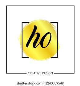 Initial Letter HO Logo Template Design
