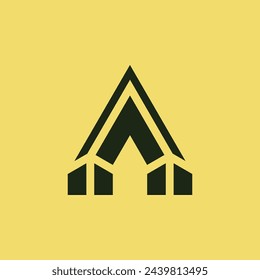 Anfangsbuchstabe Ein Logo für den Hausbau
