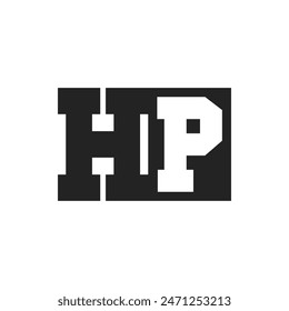 Anfangsbuchstabe HP Logo Design Vorlage. HP-Logo