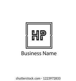 Initial Letter HP Logo Template Design