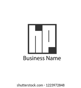 Initial Letter HP Logo Template Design