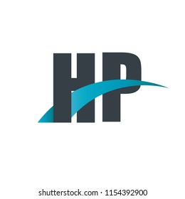 Initial Letter HP Overlapping Design Logo