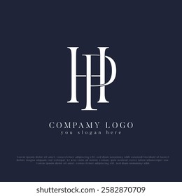 Initial letter HP and PH modern monogram and elegant logo design