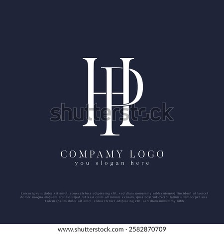 Initial letter HP and PH modern monogram and elegant logo design