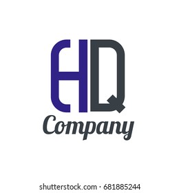 Initial Letter HQ Linked Box Design Logo