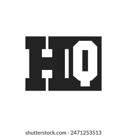 Initial Letter HQ Logo Design Template. HQ Logo