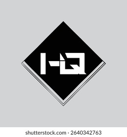 Initial letter HQ logo design 
