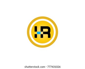 initial letter HR design Logo Vector Graphic Branding Letter Element.