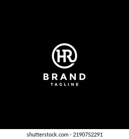 Initial Letter HR Logo Design
