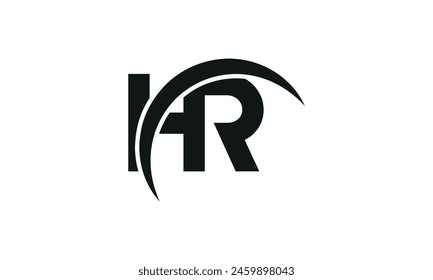 Letra inicial HR Logo Design. Diseño de logotipo HR. Logo de RRHH creativo y moderno.