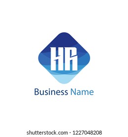 Initial Letter HR Logo Template Design