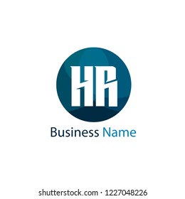 Initial Letter HR Logo Template Design